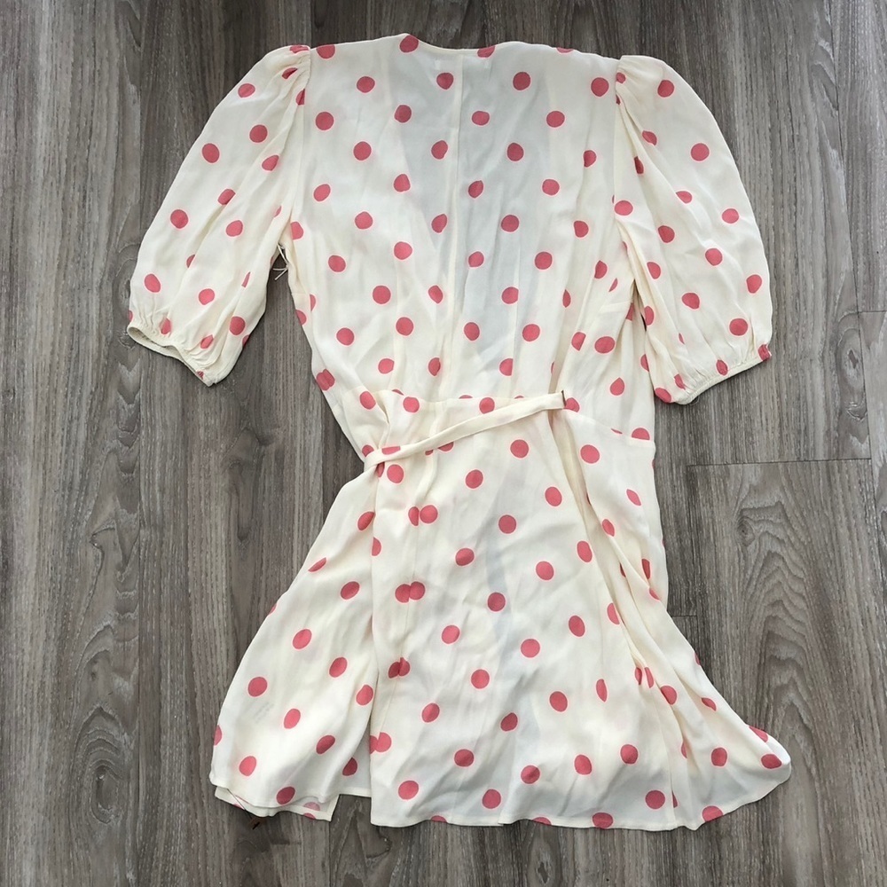 Reformation Coquette Olince Polka Dot Wrap Dress - Picture 4 of 6